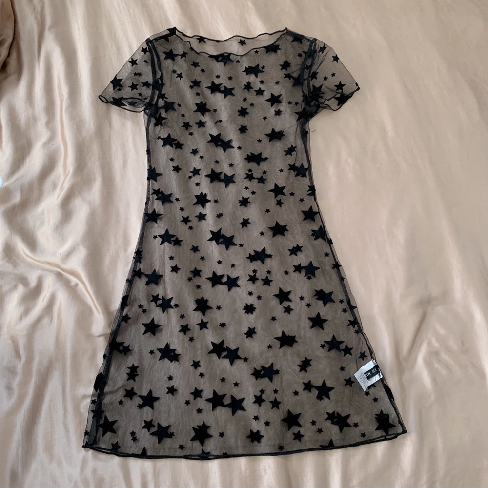Sheer Star Mesh Dress